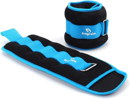 Ankle Weights for Women, Men and Kids - 1/2/3/4/6/8/10/12/15/20 LBS 1 Pair Strength Training Wrist/Leg/Arm Weight with Adjustable Strap for Jogging, Gymnastics, Aerobics, Home Fitness, Physical Therapy
