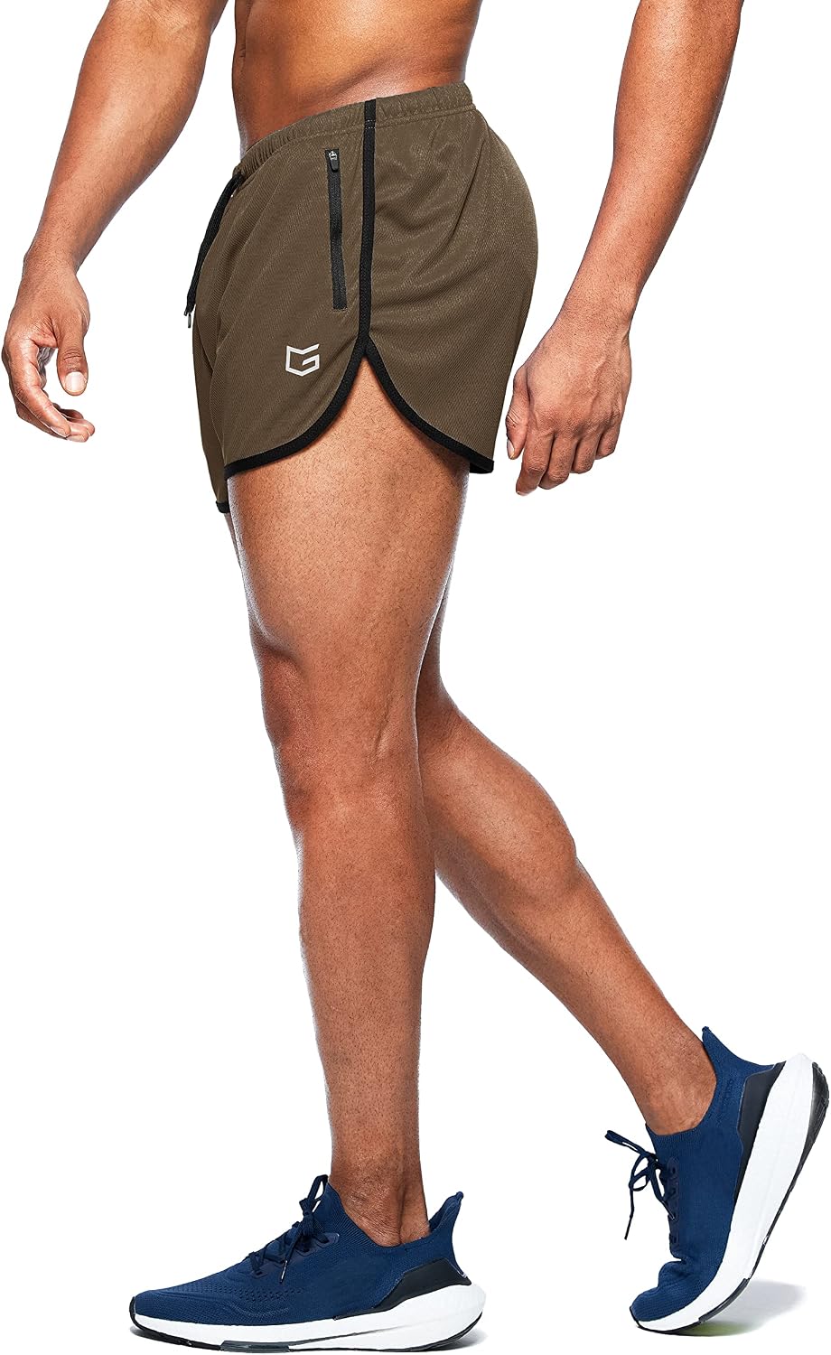 Men'S Running Shorts 3" Gym with Zipper Pockets | Breathable Mesh Fabric, Built-In Brief Support, Split-Leg Mobility, Inner Drop-In Pocket, Training and Workout Wear
