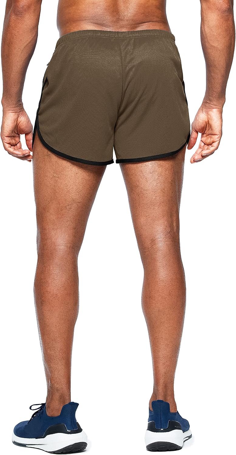 Men'S Running Shorts 3" Gym with Zipper Pockets | Breathable Mesh Fabric, Built-In Brief Support, Split-Leg Mobility, Inner Drop-In Pocket, Training and Workout Wear